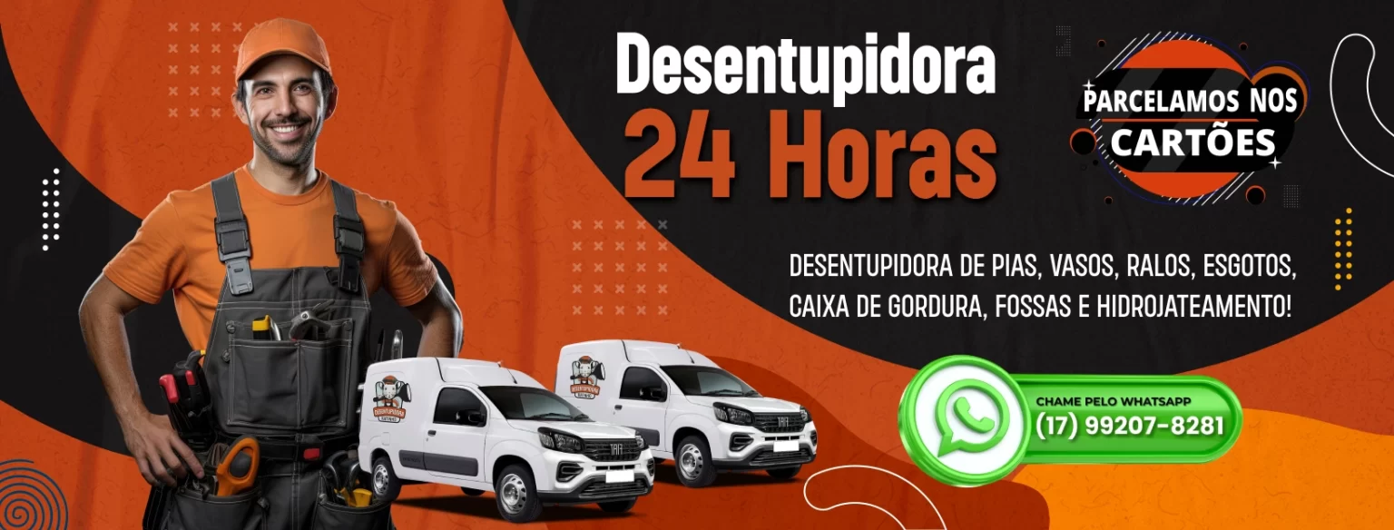 Desentupidora Ratinho 24H no Noroeste Paulista SP